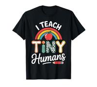 Cute I Teach Tiny Humans Elementary Teacher Quote Maglietta