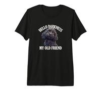 Cute Illustration Hello Darkness Friend Black Cockapoo Lover Maglietta Premium