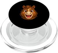 Cute illustrazione del viso a cavallo da cartone animato PopSockets PopGrip per MagSafe