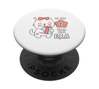 Cute In My 12 Year Old Era, divertente animale a forma di gatto, per il dodicesimo compleanno PopSockets PopGrip Adesivo