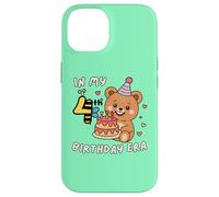 Cute In My 4th Birthday Era, divertente torta di compleanno con orsetti e api Custodia per iPhone 14