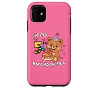 Cute In My 5th Birthday Era, divertente torta di compleanno con orsetti e api Custodia per iPhone 11