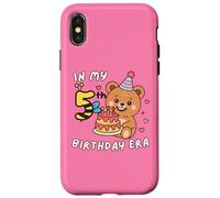 Cute In My 5th Birthday Era, divertente torta di compleanno con orsetti e api Custodia per iPhone X/XS