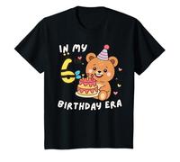 Cute In My 6th Birthday Era, divertente torta di compleanno con orsetti e api Maglietta