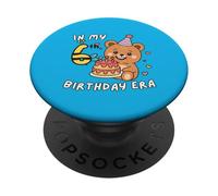Cute In My 6th Birthday Era, divertente torta di compleanno con orsetti e api PopSockets PopGrip Adesivo