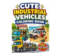 Cute Industrial Vehicles Coloring Book