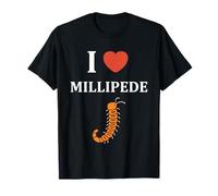 Cute Insect Centipede Minimalist Simple i Love Millipede Maglietta