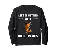 Cute Insect Centipede Simple Life is Better with Millipedes Maglia a Manica