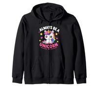 Cute Inspirational Positive Funny Always Be Unicorn Felpa con Cappuccio