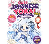 Cute Japanese Yokai Vol.2: Bold and Easy Coloring Book