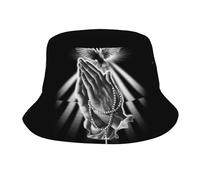 Cute Jesus Cross Unisex Cappello da Pescatore Pieghevole Cappelli A Secchiello Classico Cappelli Estivo per Pesca Ciclismo Viaggi Escursionismo