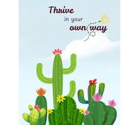 Cute journal notebook , 110 pages: (Thrive in your own way)
