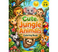 Cute Jungle Animals: Coloring Book