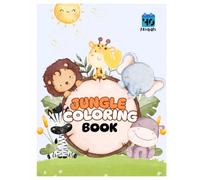Cute Jungle Animals Coloring Book for Kids: 40 Fun and Easy Coloring Pages Featuring Cute Jungle Animals to Inspire Creativity, Build Fine Motor ... Preschool & Kindergarten Kids Entertained