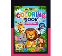 Cute Jungle Animals Coloring Book: Fun Coloring Book For Kids Ages 3-8