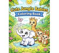 Cute Jungle Babies Coloring Book