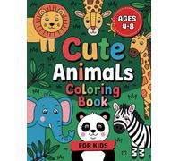 Cute Jungle & Ocean Animals Coloring Book for Kids Ages 4-8: Easy and Adorable Designs Featuring Jungle Creatures, Sea Animals, and More! 50+ Fun Pages to Inspire Creativity in Boys and Girls