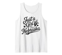 Cute Just A Girl Who Loves Nebraska, Women's Girls Tween Canotta