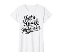 Cute Just A Girl Who Loves Nebraska, Women's Girls Tween Maglietta