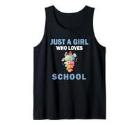 Cute Just A Girl Who Loves Scuola di Studio Donne e Ragazze Canotta
