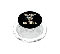 Cute Just A Girl Who Loves scuola di studio Donne e ragazze PopSockets PopGrip per MagSafe