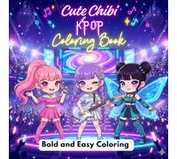 Cute K-Pop Coloring Book: Cute & Simple Chibi KPop Scenes - Bold Lines Fun Concert Themes | Perfect for Fans