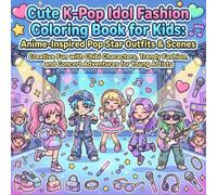 Cute K-Pop Idol Fashion Coloring Book for Kids: Anime-Inspired Pop Star Outfits & Scenes: Creative Fun with Chibi Characters, Trendy Fashion, and Concert Adventures for Young Artists