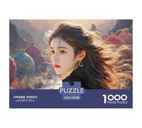 Cute K-pop_idol Hair Flowing in The Wind 1000 Pezzi Cartone Robusto Puzzle Charming Woman Immagini Vibranti Gioco Per Famiglie Puzzle Per Adulti E Bambini 52x38cm/1000pcs