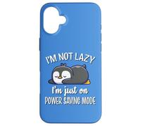 Cute Kawai Kids Lazy Power Saving Penguin Lover Custodia per iPhone 16 Plus