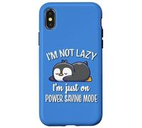 Cute Kawai Kids Lazy Power Saving Penguin Lover Custodia per iPhone X/XS