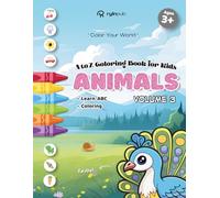 Cute Kawaii Animals Coloring Book for Kids Volume 3: Learn ABCs with Cute Animals | Big, Easy Designs for Kids Ages 3+ | 50+ Pages, 8.5 x 11 Inches