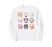Cute Kawaii Animals Set Chibi Anime Multiple Pet Lover Felpa
