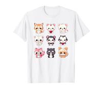 Cute Kawaii Animals Set Chibi Anime Multiple Pet Lover Maglietta