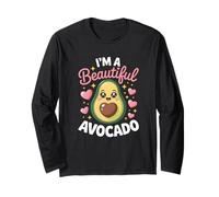Cute Kawaii Avocado Fruit Lover Graphic Anime Food Cartoon Maglia a Manica