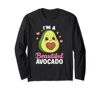 Cute Kawaii Avocado Fruit Lover Graphic Anime Food Cartoon Maglia a Manica