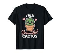 Cute Kawaii Cactus Plant Desert Lover Cartoon Succulent Maglietta