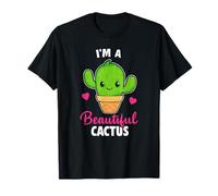 Cute Kawaii Cactus Plant Desert Lover Cartoon Succulent Maglietta