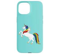 Cute Kawaii Cartoon Womens Girls Kids Unicorn Bunny Lover Custodia per iPhone 15