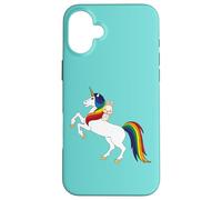 Cute Kawaii Cartoon Womens Girls Kids Unicorn Bunny Lover Custodia per iPhone 16 Plus