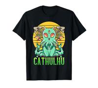 Cute Kawaii Cathulhu Adorable Cat Cthulhu Kitty Kraken Maglietta