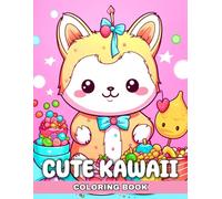 Cute Kawaii Coloring Book: 50 Fun, Easy, and Relaxing Kawaii Designs to Color Featuring Cute Animals, Sweet Treats, Food, and More for All Ages
