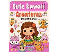Cute Kawaii Creatures: Over 50 Easy Coloring Pages for Kids and Adults | Cute Animals, Tasty Snacks & Adorable Supplies - Relaxing and Fun Coloring Book