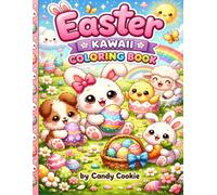 Cute Kawaii Easter Animals Coloring Book for Kids Ages 4-8 Fun and Easy Spring & Easter Coloring Pages with Bunnies, Eggs, and Adorable Animals: Fun and Easy Easter Coloring Pages for Kids Ages 4-8