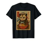 Cute Kawaii Gamer Opossum Ramen Retro Japanese Gaming Maglietta