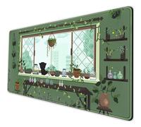 Cute Kawaii Green Plant Desk Mat Anime Aesthetic Mousepad Pixel Art XX