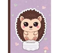 Cute Kawaii Hedgehog Composition Book: College Ruled Notebook for School, Notes, Journaling and Writing | 110 Pages | 7.5” x 9.25”