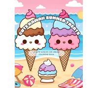 cute kawaii ice cream: A sweet treat coloring book