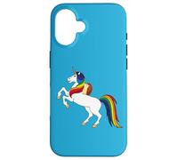 Cute Kawaii Kids Girls Womens Unicorn Hedgehog Lover Custodia per iPhone 16