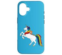 Cute Kawaii Kids Womens Girls Unicorn Red Panda Lover Custodia per iPhone 16