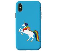 Cute Kawaii Kids Womens Girls Unicorn Red Panda Lover Custodia per iPhone X/XS